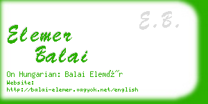 elemer balai business card